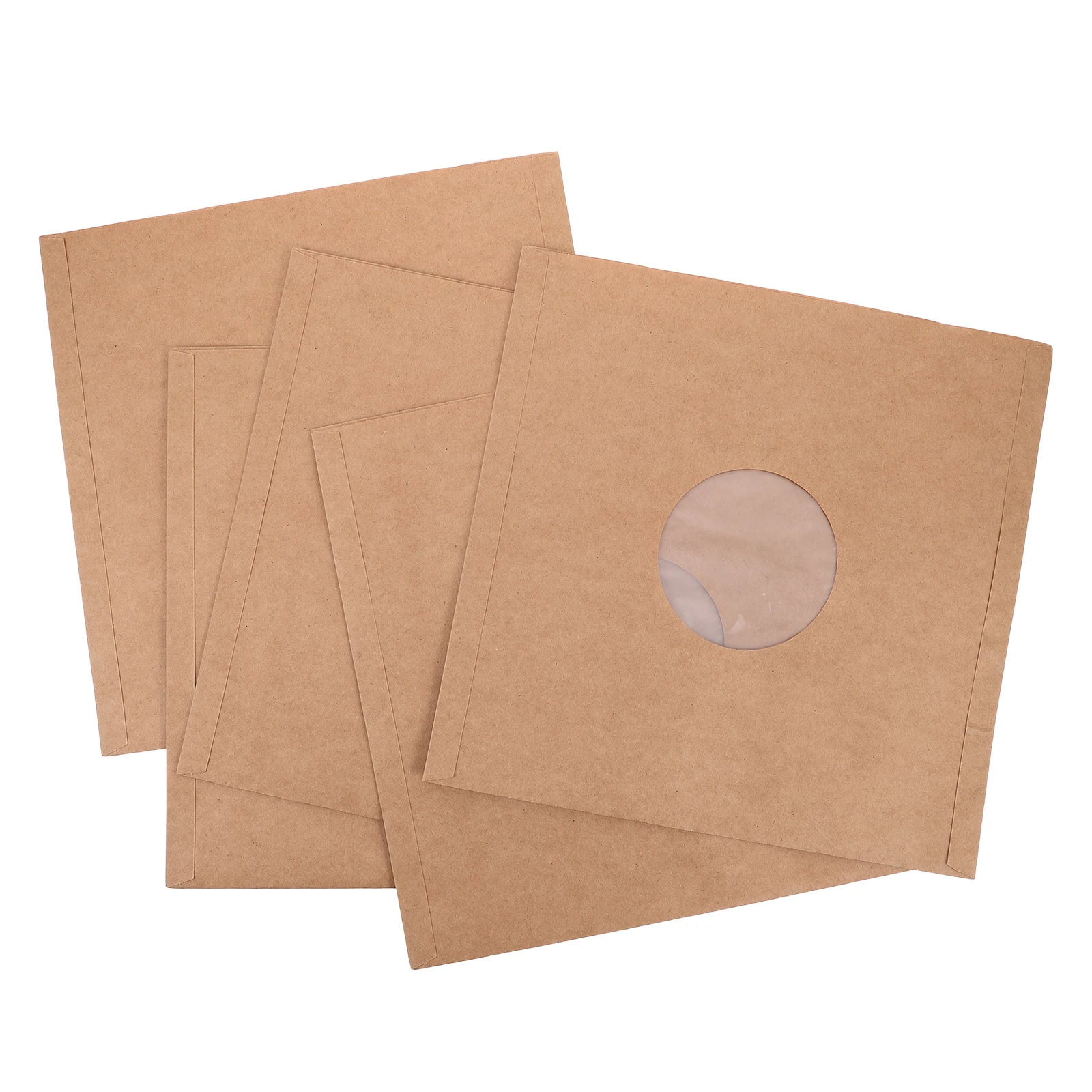 

5 Pcs Vinyl Record Bag Blank Album Jackets Kraft Paper Light Brown Inner Sleeves for Records