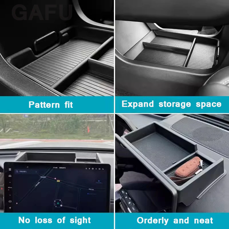 

For GWM Haval Dargo 2nd 2023 2024 Instrument Station Storage Box Under The Central Control Interior Display Rear Storage Box