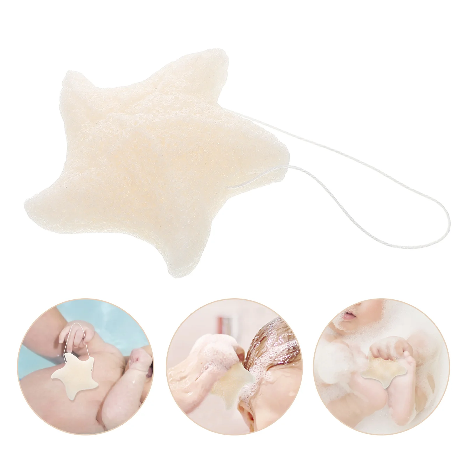 

Natural Bath Sponge For Baby Newborn Soft Skin-Friendly Shower Scrubber Kids Toddler Sponges Animal Bathing Essential