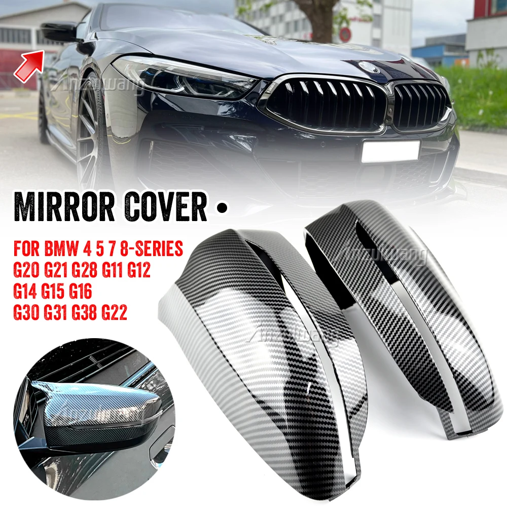 

Glossy Black Replacement High Quality 2pcs Side Mirror Covers M style for BMW G30 G38 GT G11 G12 2016-2018 accessories