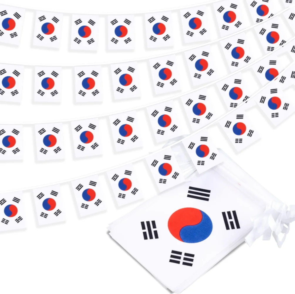 

Korea flag14x21cm20pcshigh-quality polyester indoor and outdoor Korean decorative flags