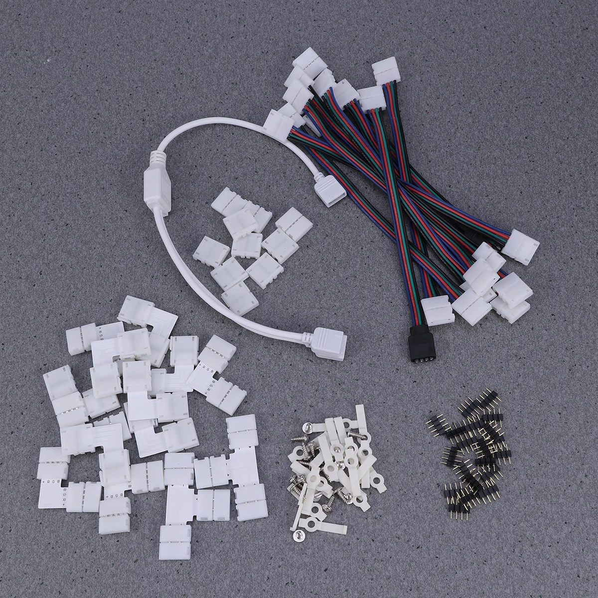 

LED Light Strip Connector Set Solderless Flexible Jumper RGB Power Adaptor Accessories for LED Strip Lighting System