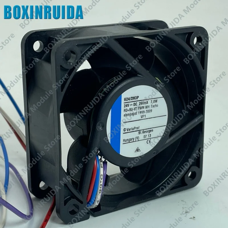 Brand new original 624/2H3P Cooling fan 24V 6025 four wire PWM speed regulating fan