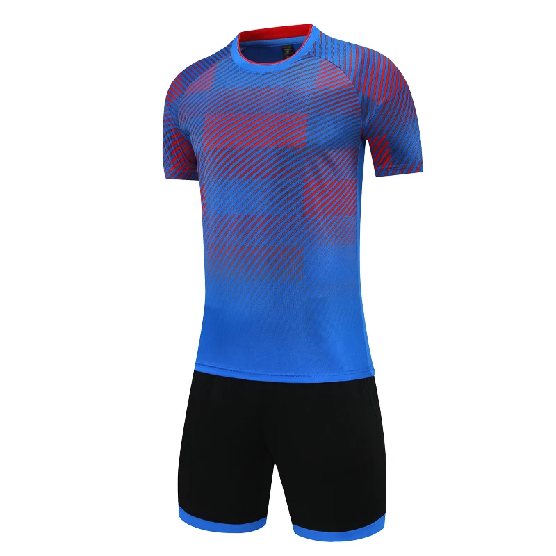 

Men Football Tracksuit Uniform Quick Drying Breathable Jersey Sets Outdoor Running Shirts Shorts Badminton Table Print Suits