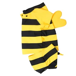 performance Animal Role Play Bee Cosplay Cute Yellow Stripe swimsuit Costume Outfit Funny Kid Halloween