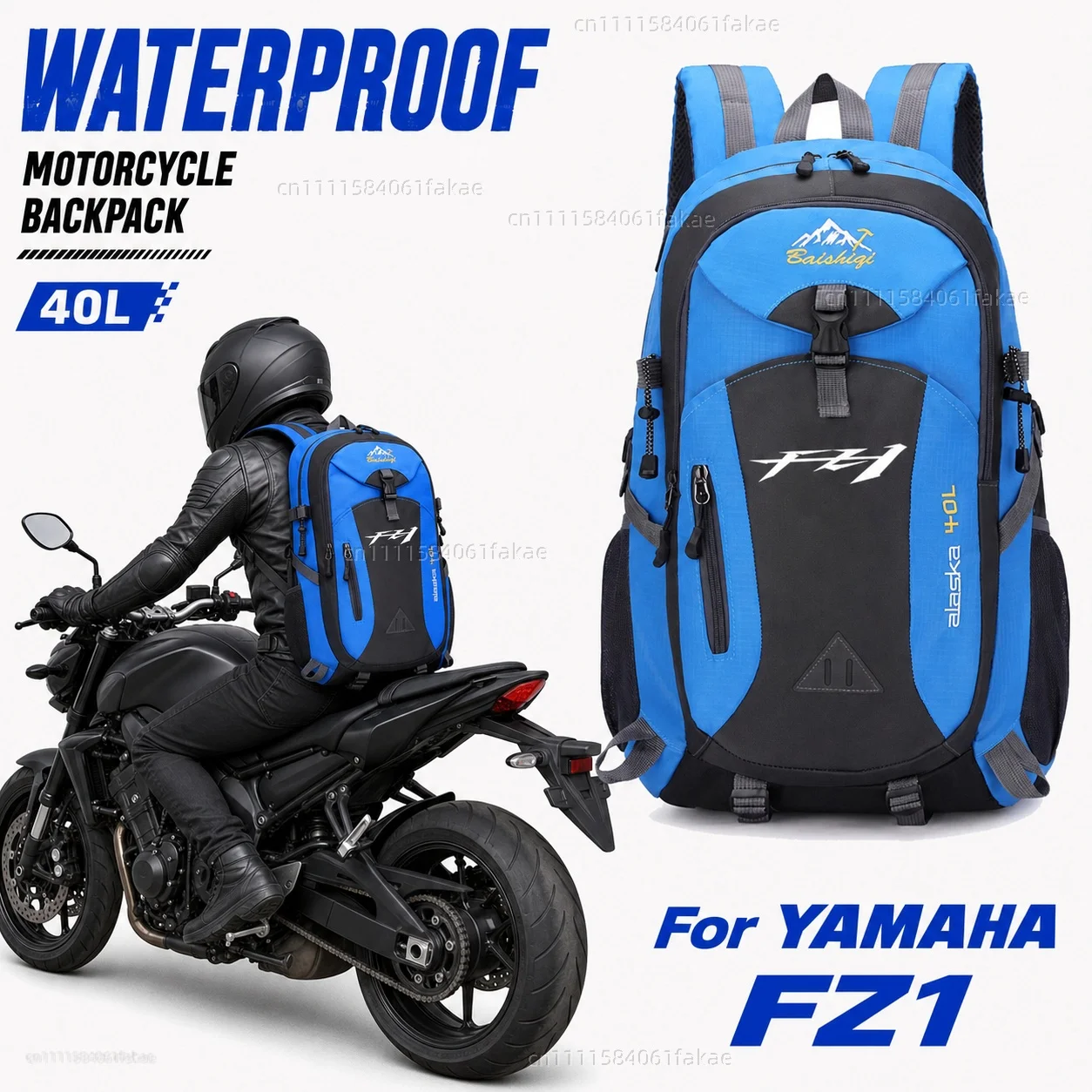 

For YAMAHA FZ1 FAZER FZ-1 2006-2015 2008 2009 Motorcycle Backpack 40L Waterproof Travel Backpack Outdoor Hiking Camping Daypack
