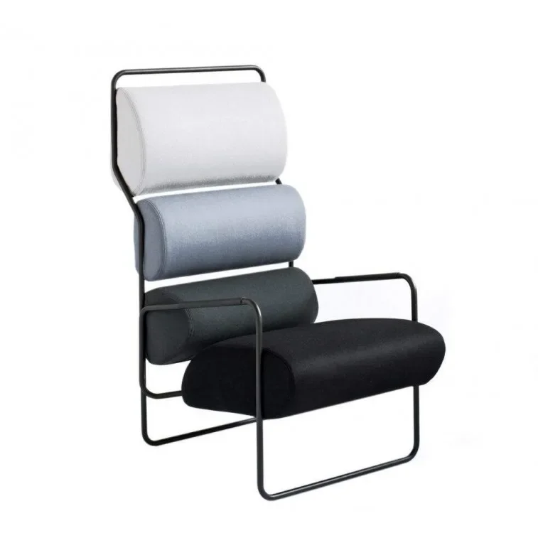 

Sancarlo high barck armchair fabric casual single chair modern designer