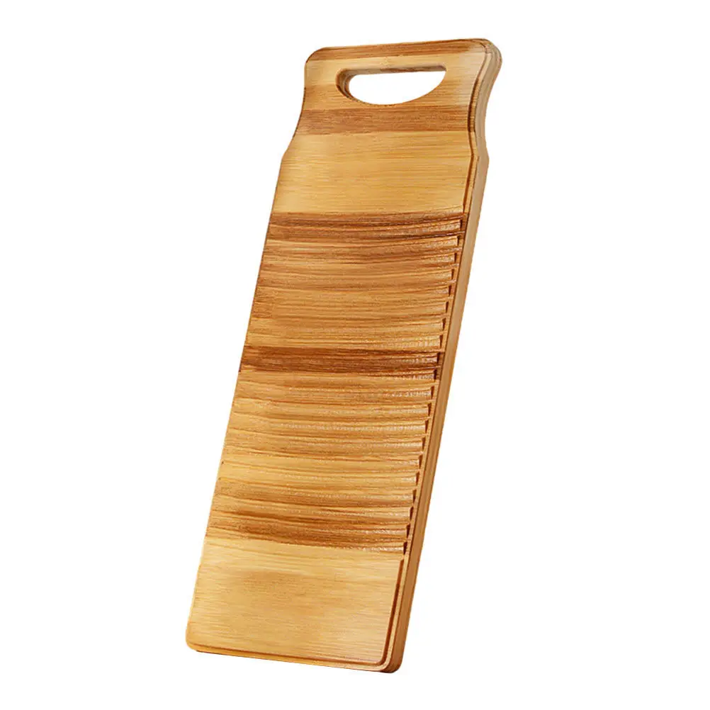 Wooden Washboard Thickened Solid Wood Washing Scrubbing Board Home Laundry Anti-Slip Washboard Easy Clean Clothing Wash Board