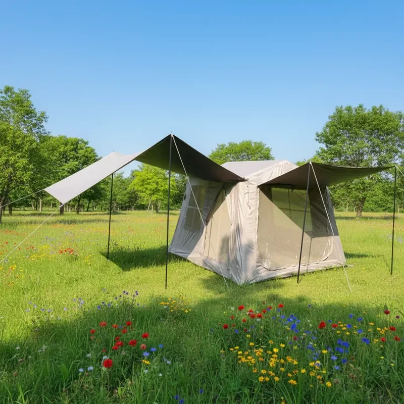 Heavy Waterproof Sun Shade Canopy Tent Black Glue Coating UV Block for Camping Hiking Beach Backyard Patio Picnic