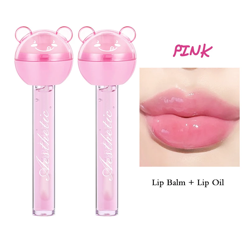 Słodka lizakowa szminka i balsam do ust 2 w 1, nawilżająca, długotrwała, wodoodporna, wielofunkcyjna pomadka powiększająca usta, pielęgnacja ust, makijaż, kosmetyk