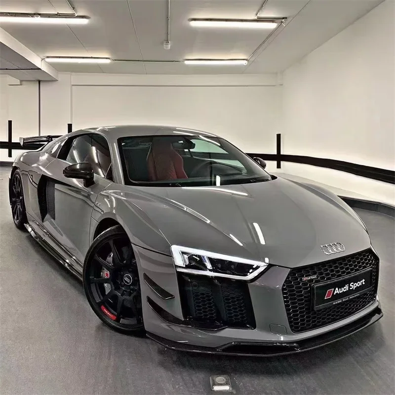 مناسبة لشفة المصد الأمامي Audi R8 من ألياف الكربون الجافة شفة سبويلر أمامية 2016-2019