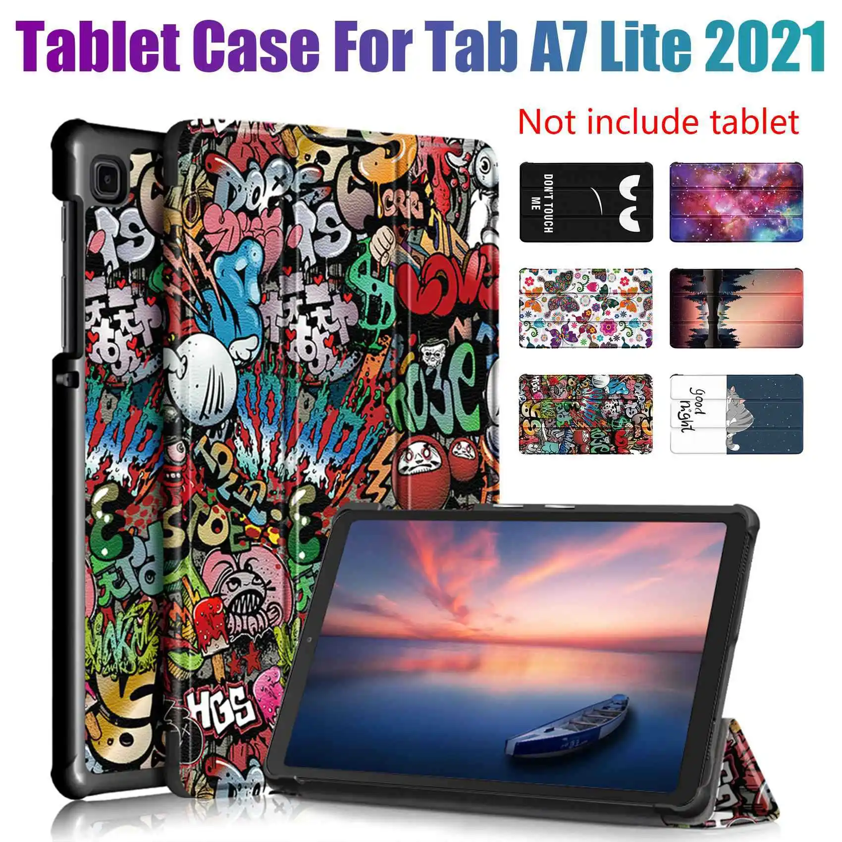 

Чехол для планшета Samsung Tab A7 Lite 2021, 8,7 дюйма, T220, T225, флип-чехол, чехол из искусственной кожи, подставка для планшета для офиса