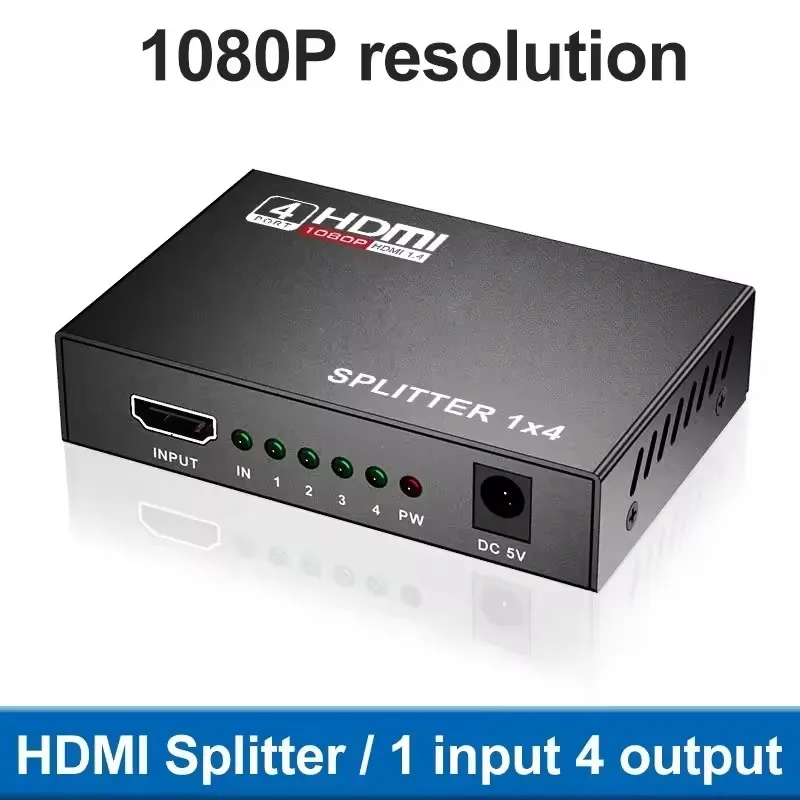 

4K HDMI Splitter 1 In 4 Out HDCP Video HDMI Splitter Switcher 1X16 1X8 Splitter 1 in 2 out 1080P Dual Display for HDTV PS5 Xbox