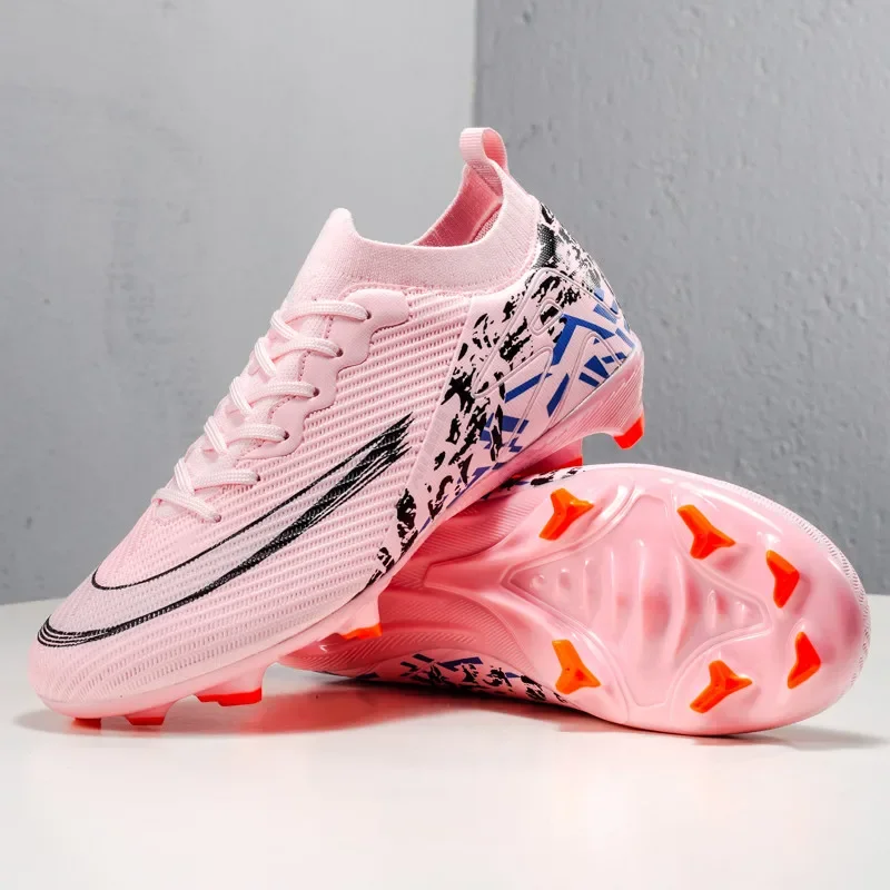 

Лидер продаж: Модные розовые мужские футбольные бутсы унисекс, профессиональные футбольные бутсы, дышащие носки, бутсы для футзала, мужские кроссовки