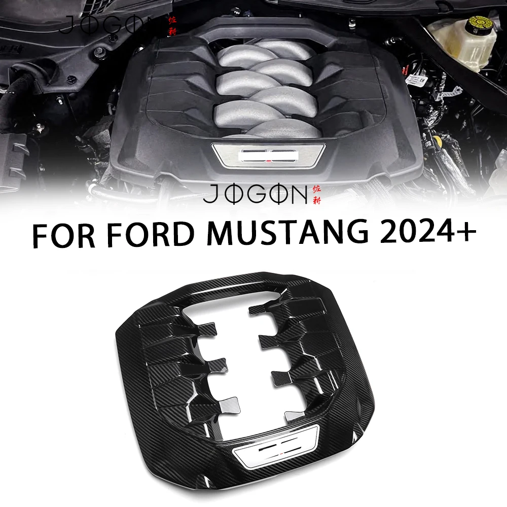

For Ford Mustang GT Premium Convertible Dark Horse Premium Coupe 2024 + Dry Carbon Fiber Engine Bay Decor Intake Valve Replace