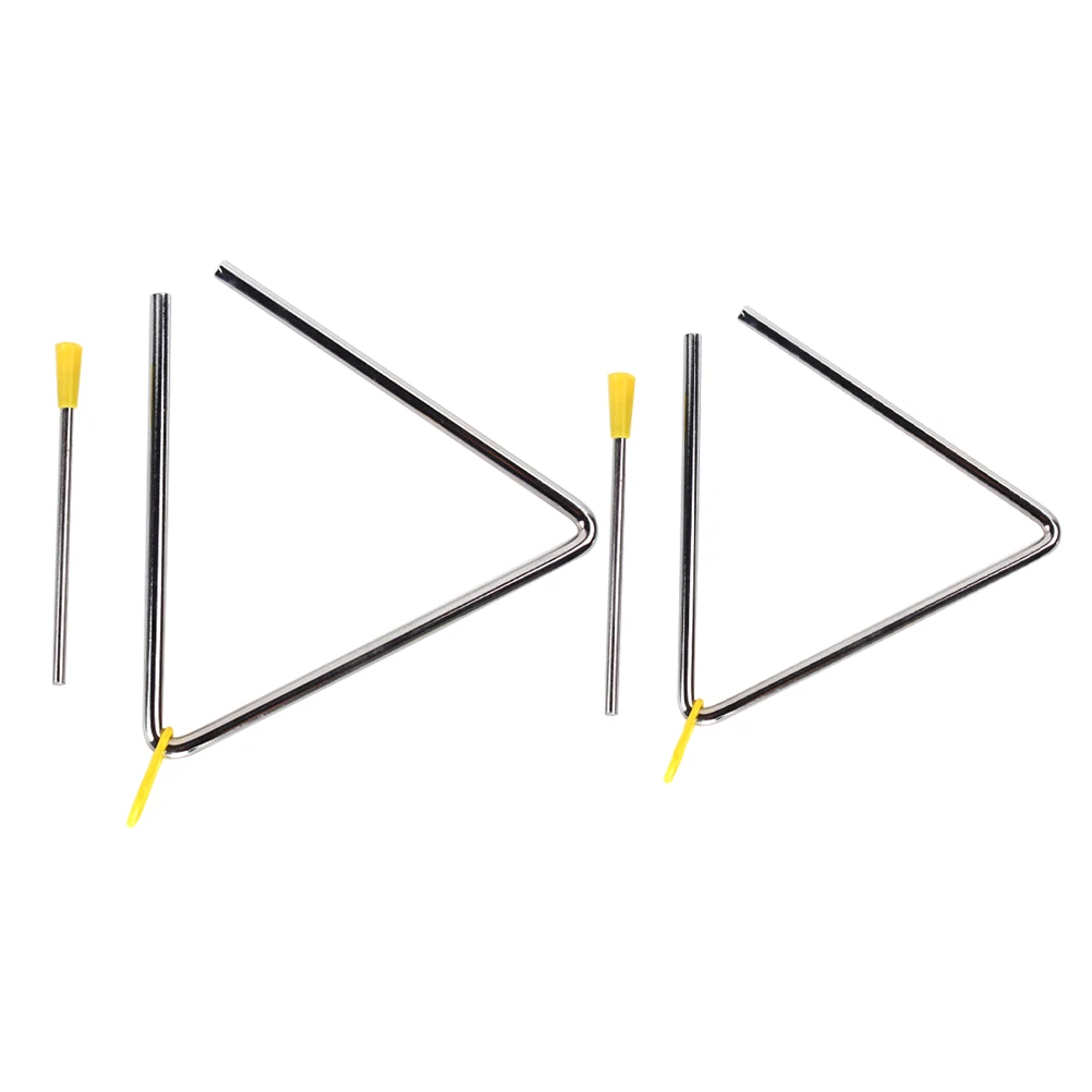 

2 Sets Percussion Instrument Triangle Children Musical Stainless Steel Kids Music Tool Practice Instrument For Kindergarten Home