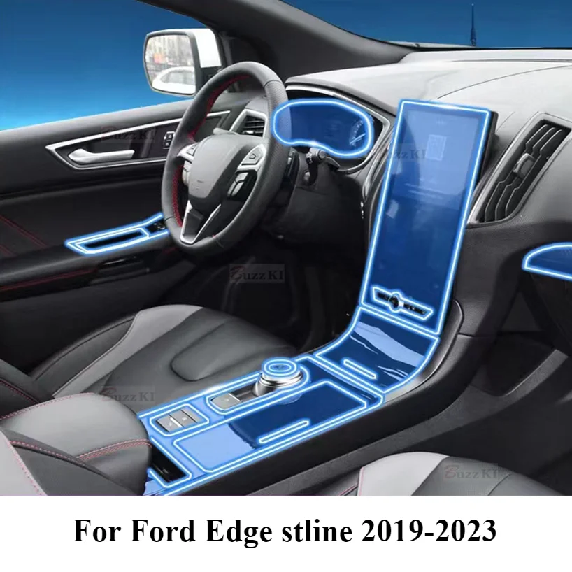 For Ford Edge stline 2019-2023 Navigation Screen Dashboard Gear Automotive Interior TPU Protective Car Film Anti-Scratch Sticker