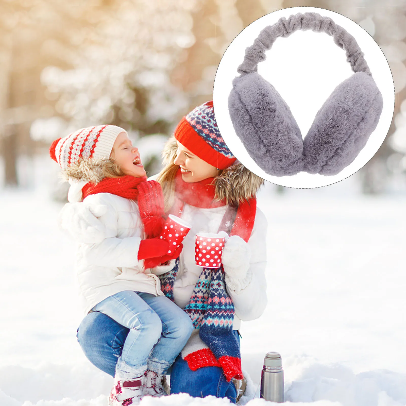 

1pc Winter Earmuff Folding Ear Muff For Women Girls Warm Ear Cover Soft Comfortable Chic Style Cold Weather Accessory