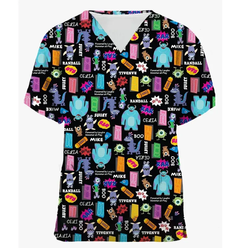 زي ممرضة بلوري، زي عمل نسائي من Toy Story 4 بأكمام قصيرة، زي عمل للجيب، زي عمل الرعاية الطبية، عامل