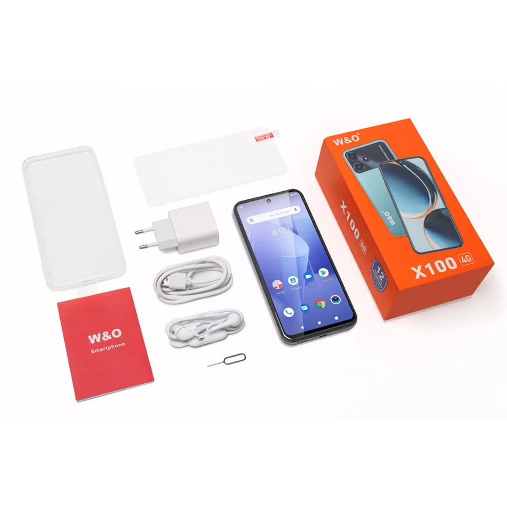 W & O-teléfono inteligente X100, Smartphone 4G ultrafino con Android, 4GB de RAM + 64GB de ROM, 6,53 pulgadas, SIM Dual, 4800mAh, 5MP + 13MP, a la venta