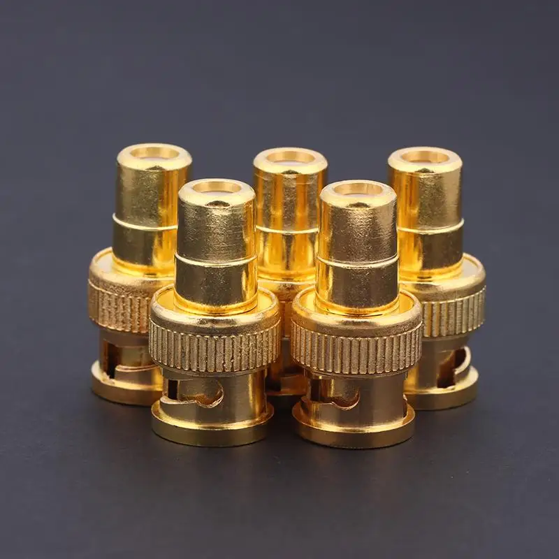 Video Audio AV Cables BNC Male To RC Female Adapter 75ohm Gold Plated Connector BNC Male To RC Female
