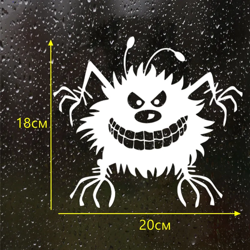 Various sizes 18x20cm, with funny hair balls, dark destruction, monster shape, vinyl car sticker, personalized decoration, PVC