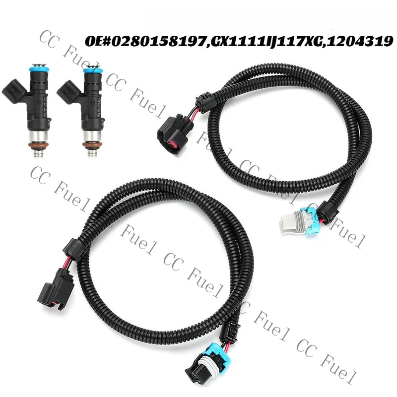 C+ 2PCS Kraftstoffeinspritzdüsen-Kabelbaum für Polaris RZR Ranger 800 2011-14 1204318 1204319