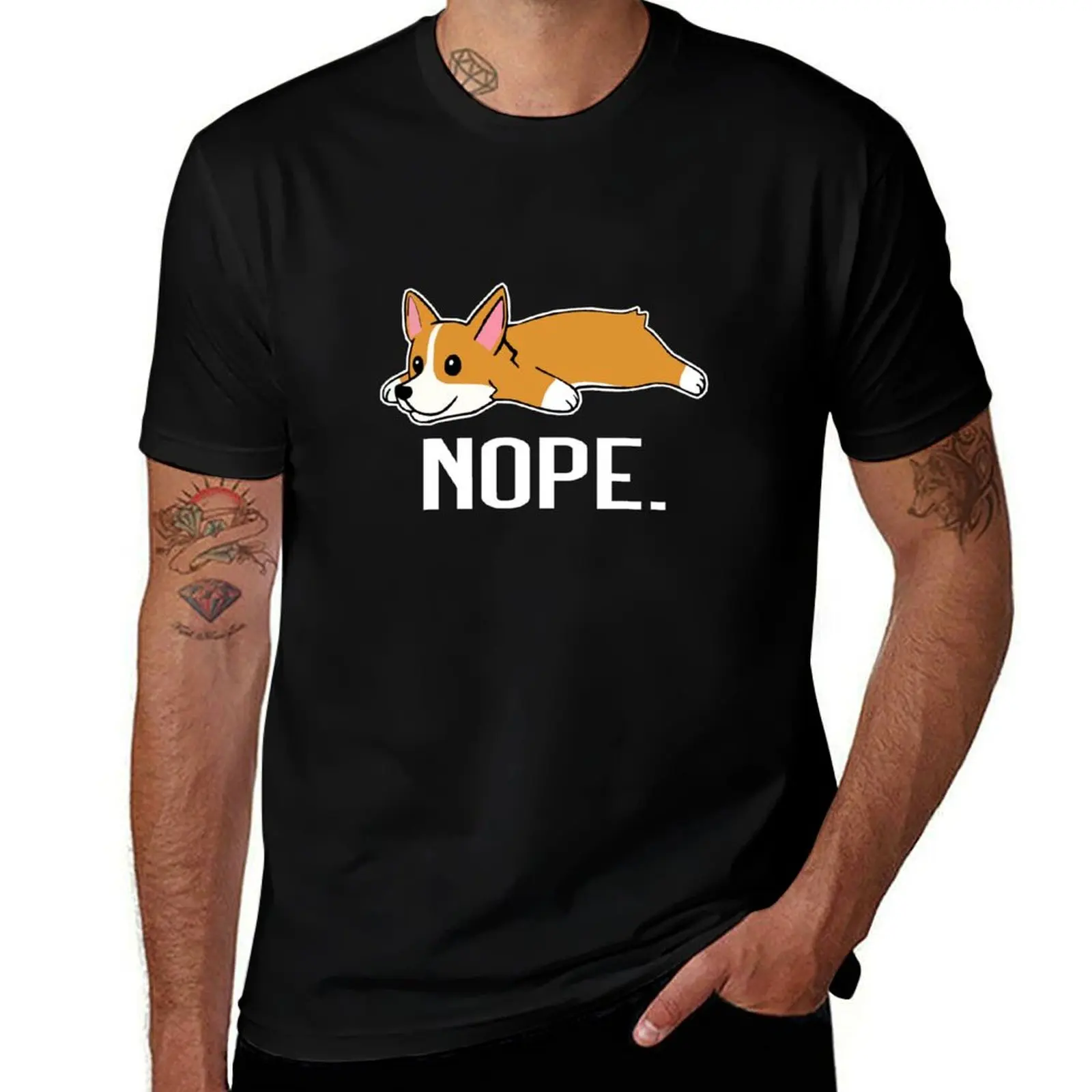 

Nope Corgi , Corgi love Funny dog pembroke welsh funny dog sayings mom dad T-Shirt