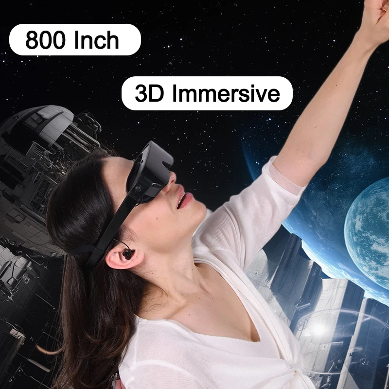 4K Lite VR Headset 3150PPI 60Hz 3D Immersive Virtual Reality Glasses 800 Inch Giant Screen Smart VR Game Headset for Mobile PC H