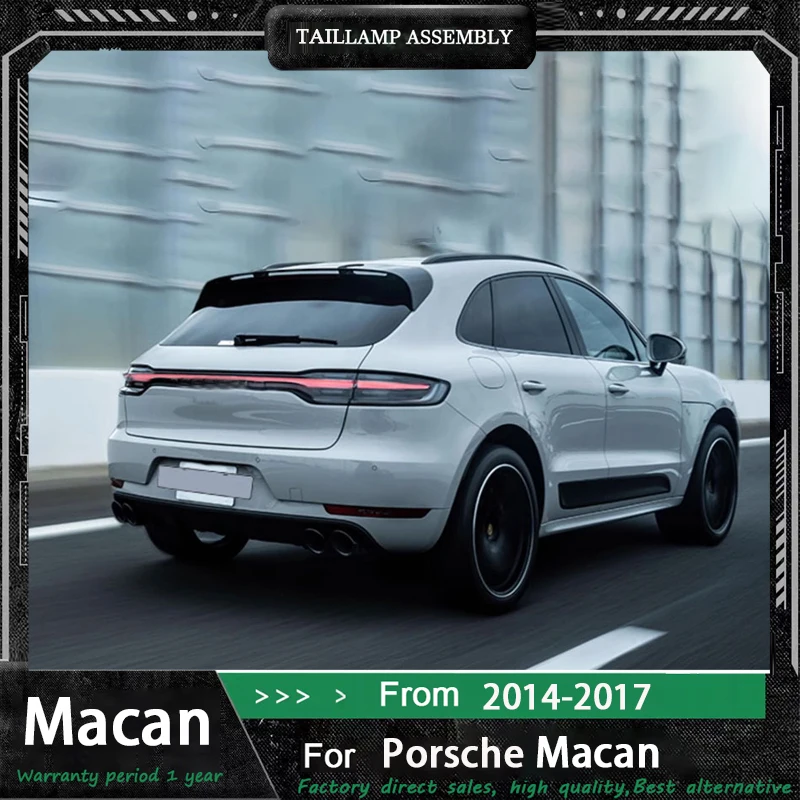 

Стайлинг автомобиля для Porsche Macan, задний фонарь 2014 2015 2016 2017, задний фонарь Macan, задний DRL, противотуманный тормоз, указатель поворота, задний ход