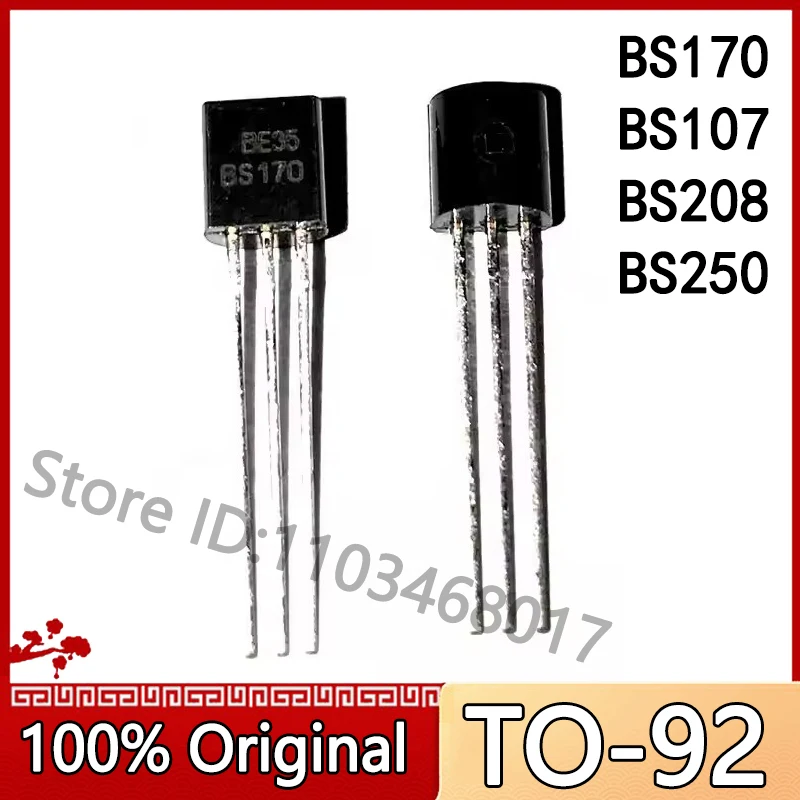 10Pcs/lot BS170 TO-92 TO92 BS107 BS107A BS250 BS208 triode transistor MOSFET