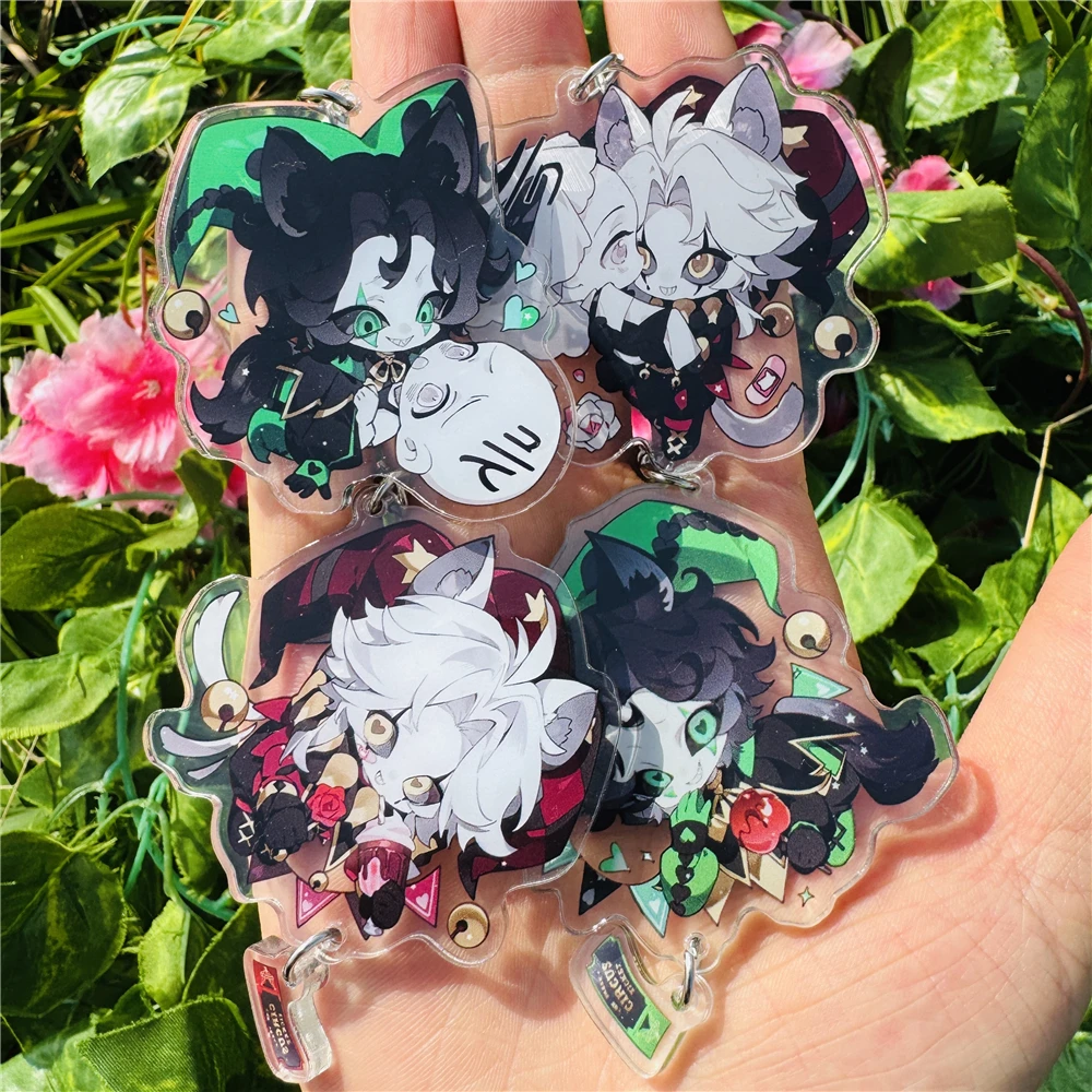 Game The Freak Circus Pierrot Harlequin Teresa Cosplay Costume Key Chains Acrylic Keychain Pendant Gifts