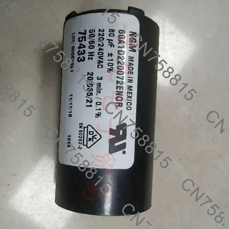 

220/240 В переменного тока 75433, отправлено KEMET 080MS26AAMK1STD, 80 мкФ, 260 В переменного тока, для пускового конденсатора NGM 60A1D220072ENOR 80 мкФ