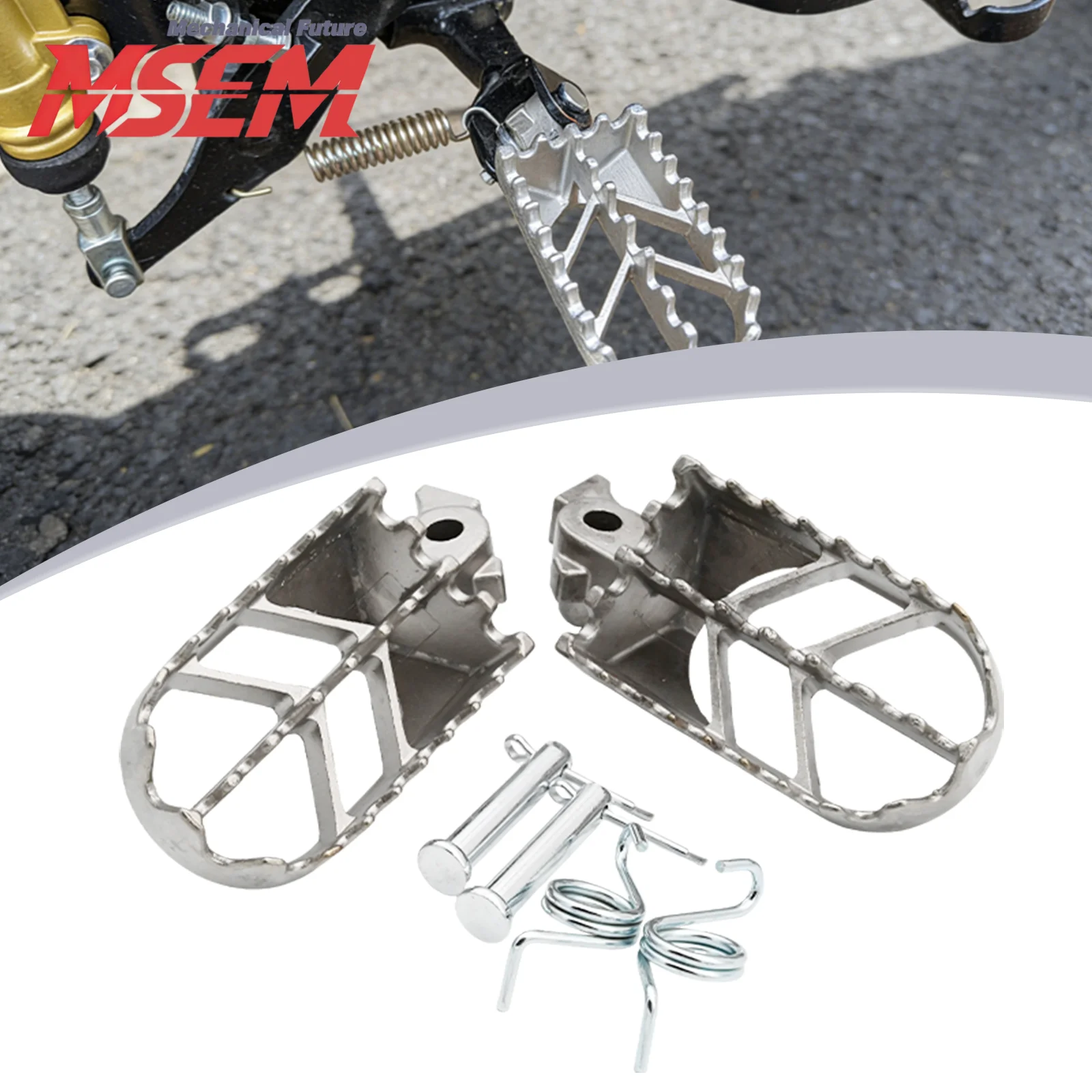 For Honda CRF 50/70/80/100 Yamaha TW200 Motocross Dirt Bike Universal Stainless Steel Motorcycle Foot Peg Rest Pedal Footpegs