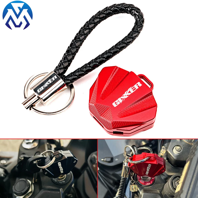 For GIXXER 250 SF 150 125 155 GSX- S 150 125 2018-2024+ Accessories Motorcycle CNC Keychain Case Shell & Keychain Key Ring