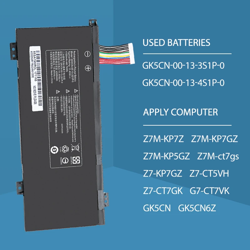 Somi GK5CN-00-13-3S1P-0 Аккумулятор для MECHREVO X8Ti Z2 MACHENIKE T90 Plus T90-T3p GK5CN GK5CN4Z GK7CN6Z