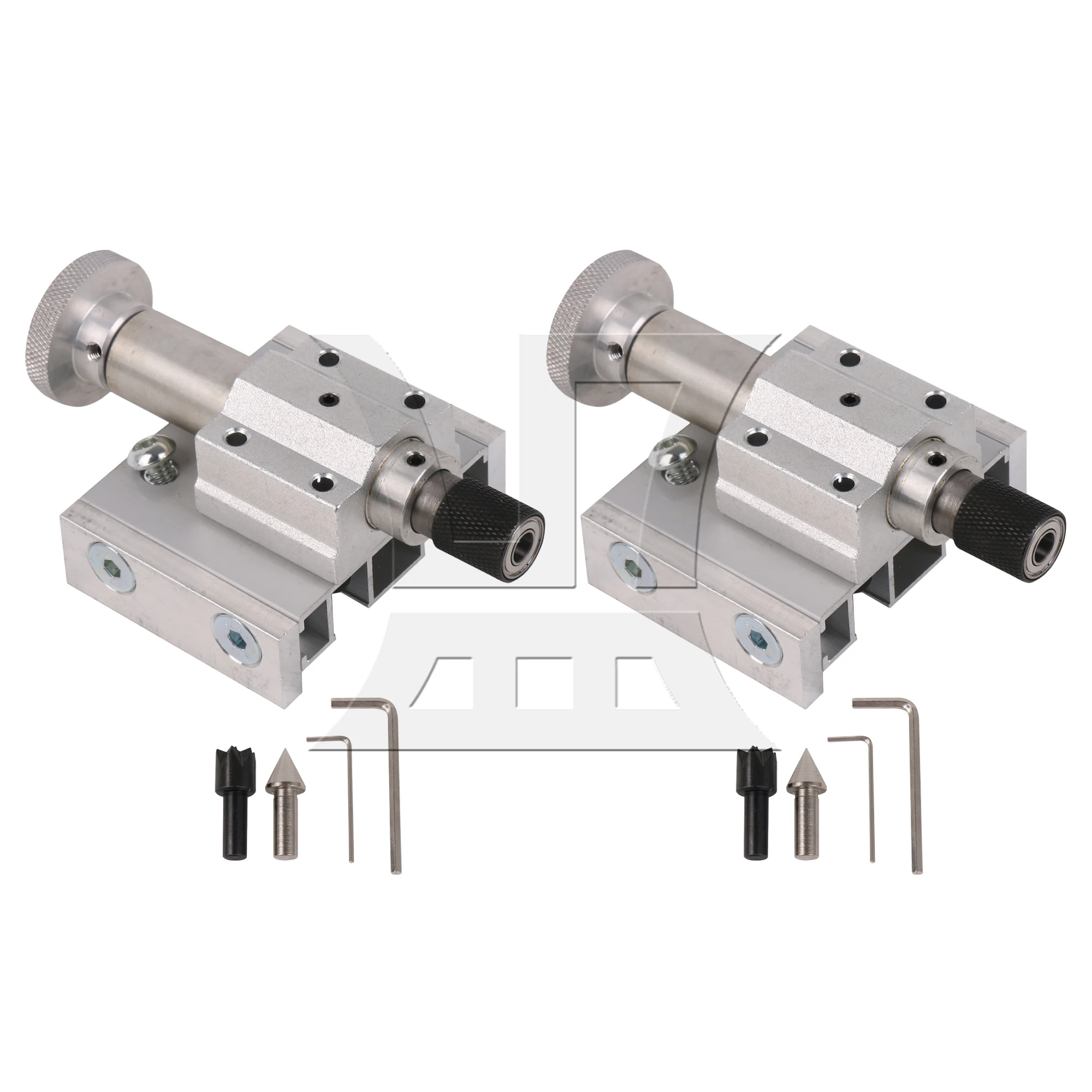 

2pcs Metal Adjustable Tailstock Puncher Silver 14x7.3x4.6cm for Buddhist Beads and Bracelets