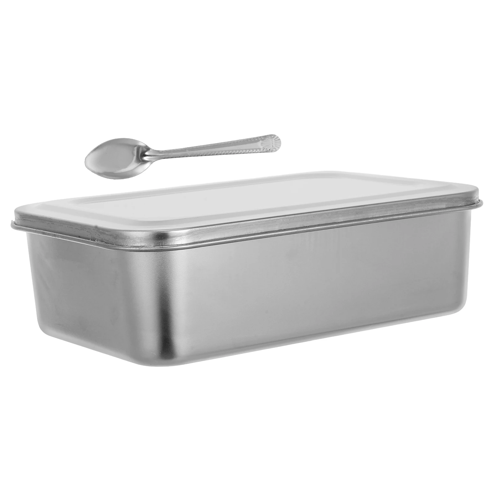 

304 Stainless Steel Lunch Box 1000ML Metal Food Container Square Easy Wash Safe Non-Toxic Premium Material Picnic Camp Student