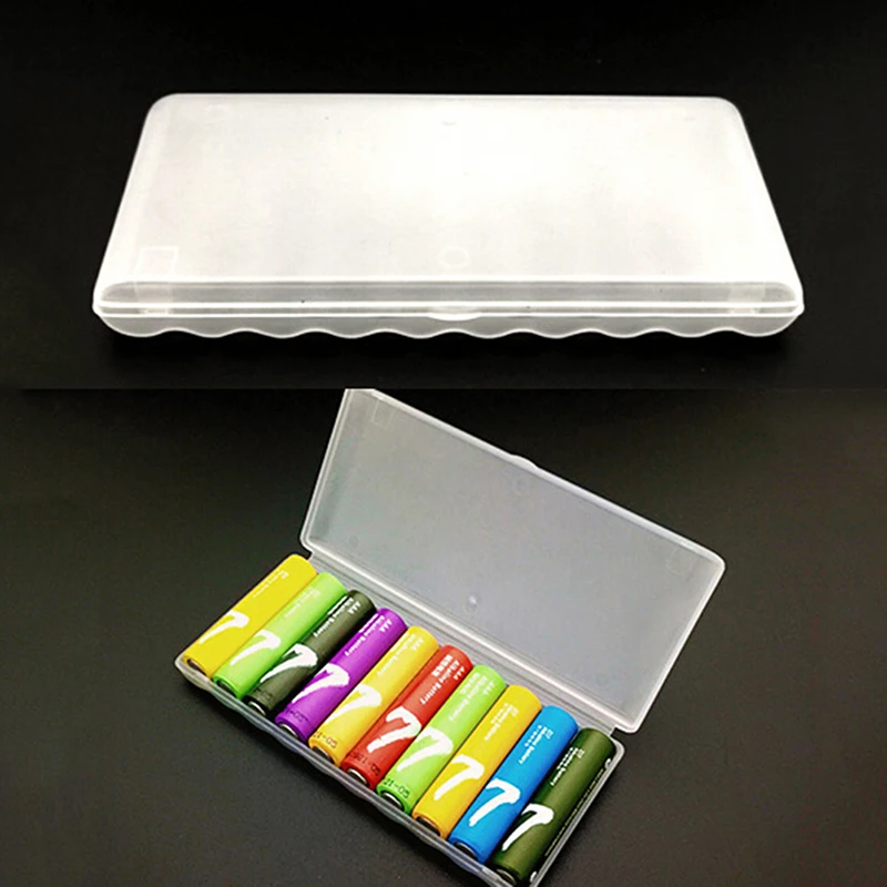 10 x AAA Battery Case Plastic Storage Box Portable NO.7 Battery Holder Box Protective Case