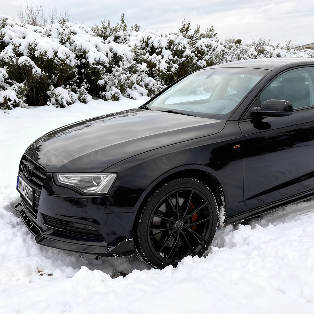 HTTYYX Front Bumper Splitter Lip Diffuser Body Kit Spoiler Guard Fit For Audi A5 B8.5 QUATTRO 2012-2016 (Not Fit S-LINE Models)