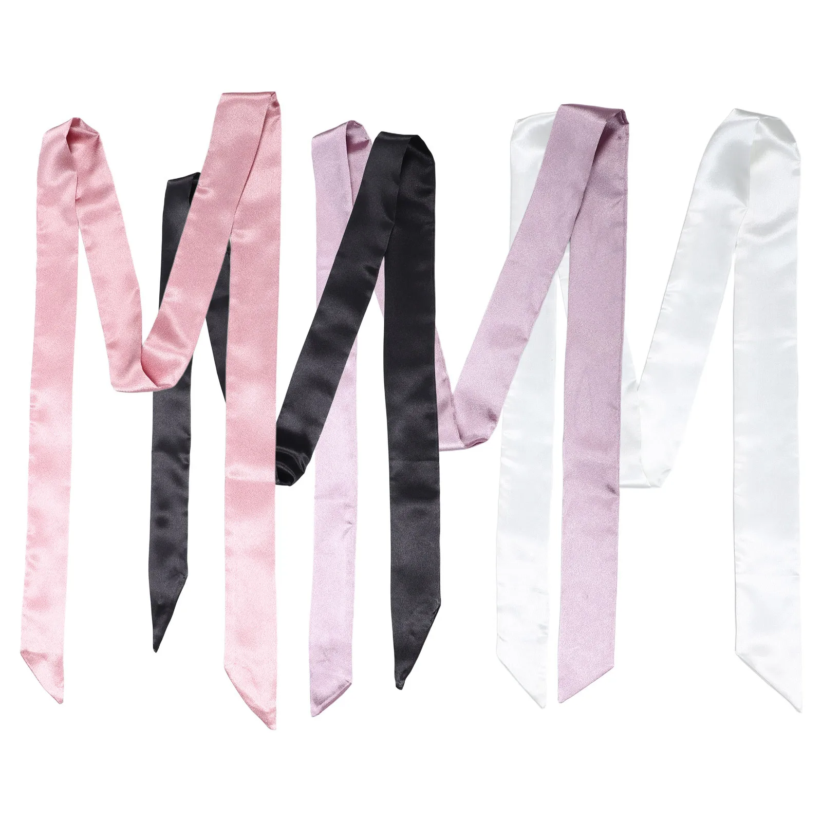 

4pcs Chiffon Robe Belt Replacement Soft Lightweight Sash For Women Dresses Bathrobes Waist Belt Long Tie Straps Spa Robe