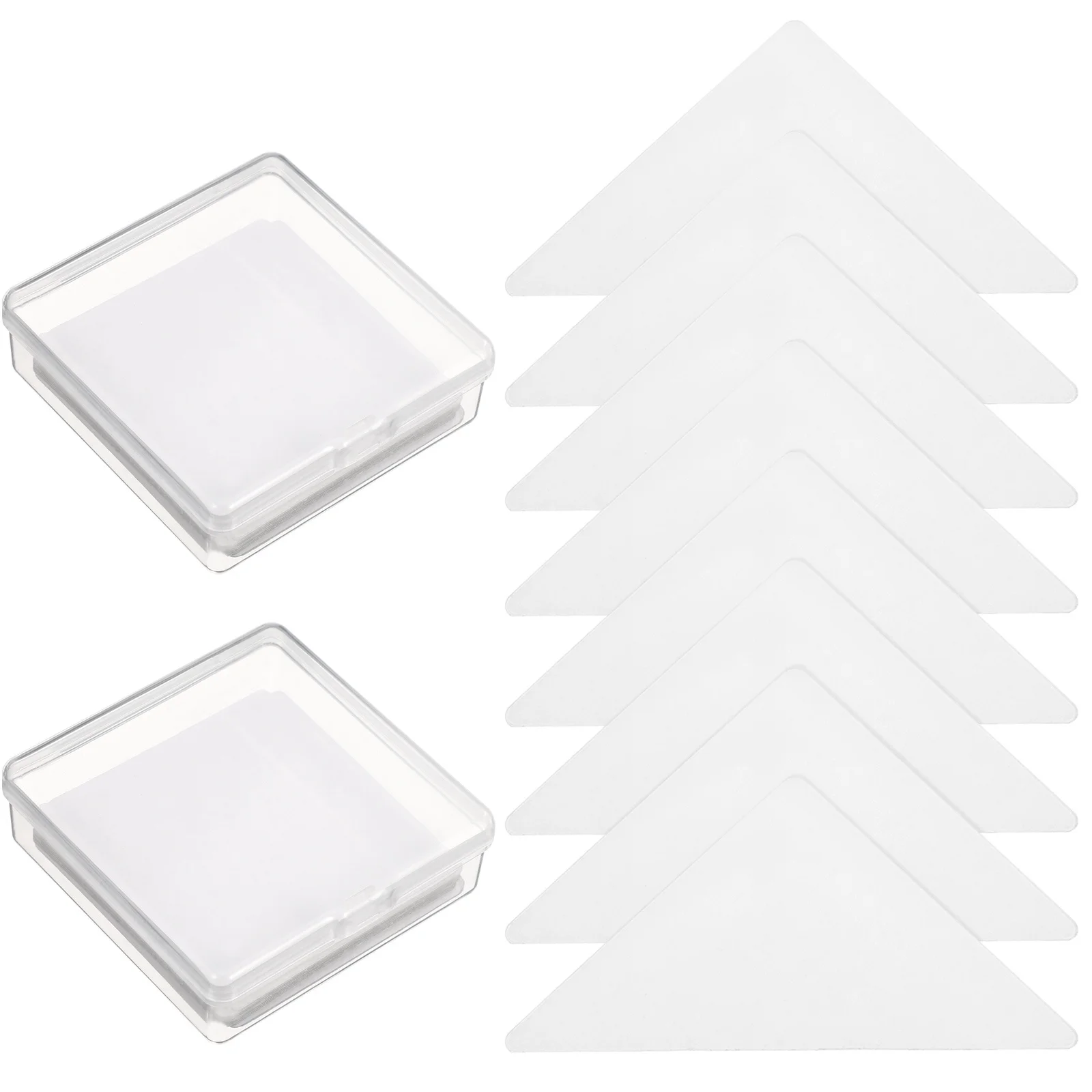 60 szt. Podpórki do kołnierzyków koszul, przezroczyste, trójkątne, samoprzylepne, do męskiej i damskiej odzieży formalnej, biznesowej.