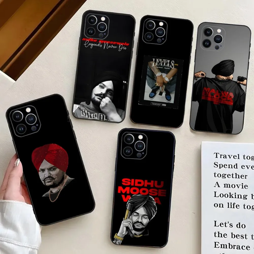 Indian Rapper Sidhu Moose Wala Phone Case For iPhone 15,14,13,12,11,Plus,Pro Max,XS,X,XR,SE,Mini,8,7 Soft Silicone Cover