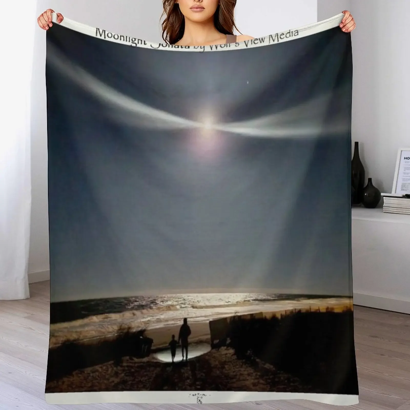 New Moonlight Sonata Throw Blanket Lightweight Warm Blanket for Travel Camping