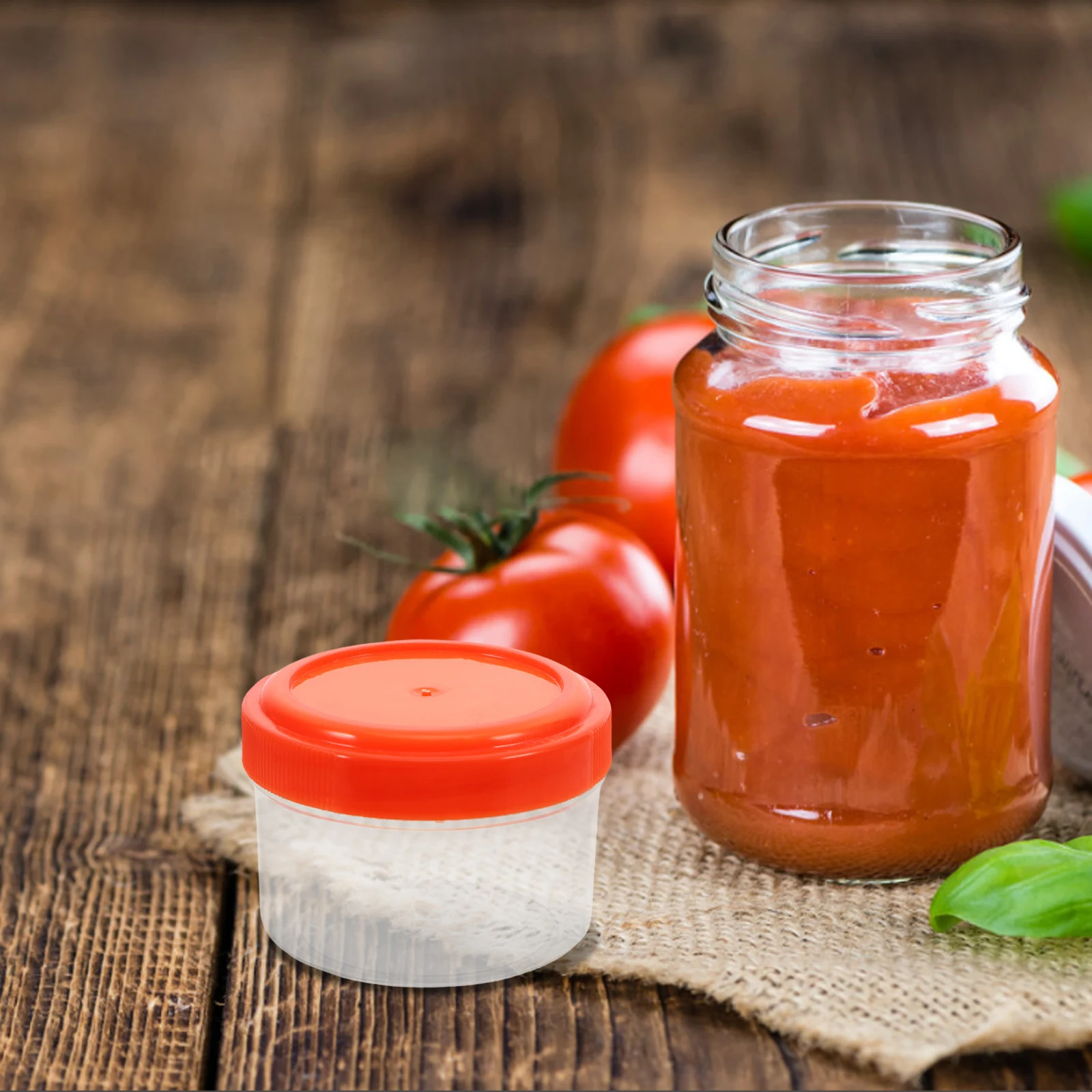 

4pcs Mini Seasoning Box Leakproof Pp Condiment Containers Portable Sauce Dipping Cups Outdoor Picnic Barbecue Salad Ketchup Dish