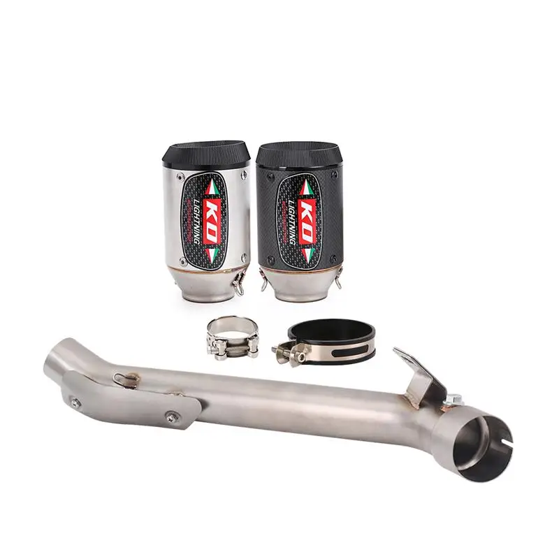 Mid Exhaust Link Pipe Slip On 51mm Motorcycle Muffler Stainless Steel Escape Silencer For Suzuki GSX-R 1000 K7 K8 2007 2008