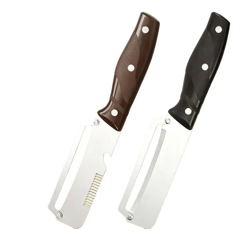 Stainless Steel Multifunctional Fruit Vegetable Peeler with Sharp Blade Non Slip Handle Perfect for Home Kitchen