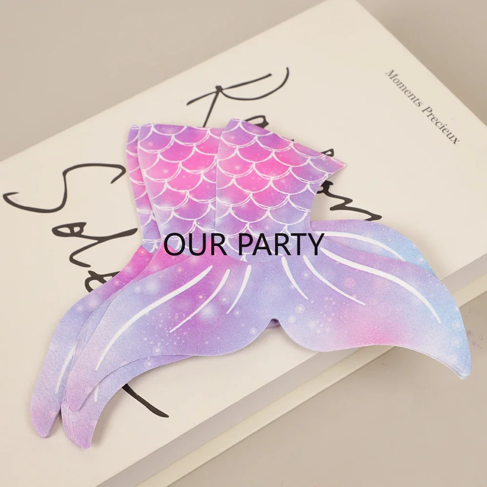 20Pcs/bag Sweet Mermaid Tail Theme Paper Napkins Disposable Tissues Towel for Kids Girl Birthday Baby Shower Party Decoration