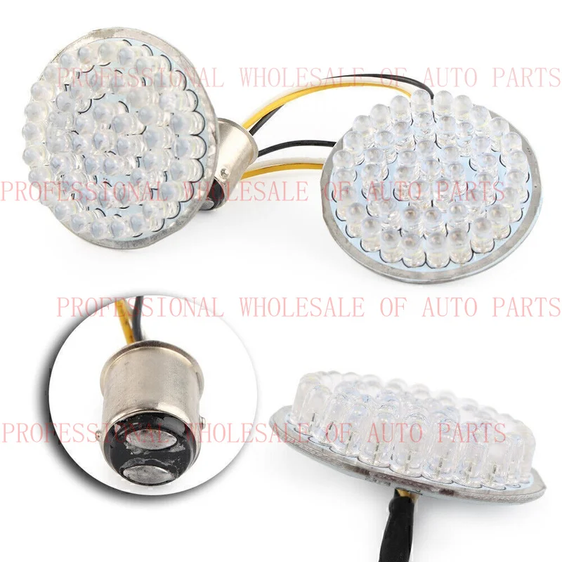 V+ V+ LED 1157  Turn Signal Inserts White/Red Fit Harley Touring Softail 11-17 motor