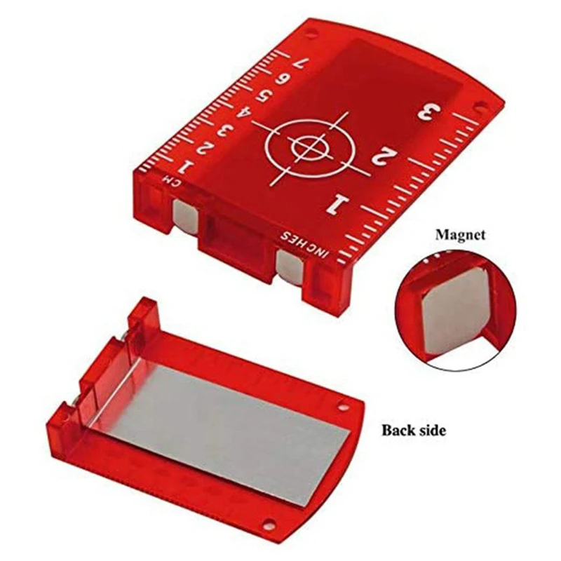 1pc Lase Target Card Plate 10cmx7cm For Green Red Lase Level For Line Lasers Reflective Magnetic Plate Laser Target